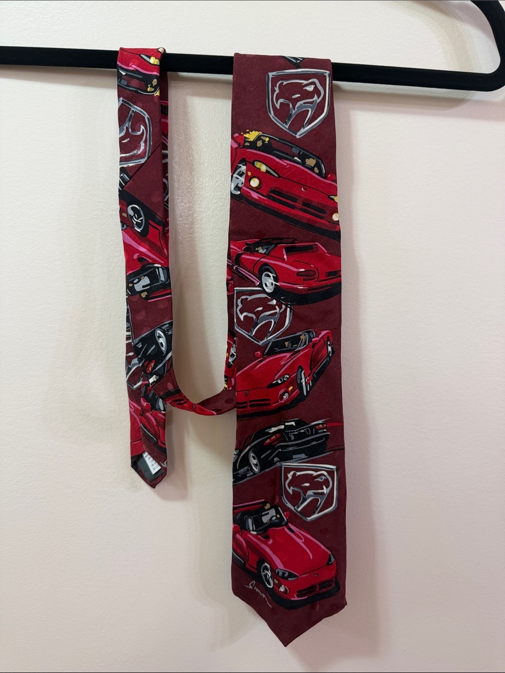 RM Style Dennis Simon Century Speed Viper RT/10 Red Sports Cars Tie. NWOT